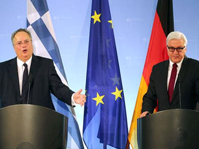 Σε φιλικό κλίμα η συνάντηση Κοτζιά-Στάινμαγερ Σε φιλικό κλίμα η συνάντηση Κοτζιά-Στάινμαγερ